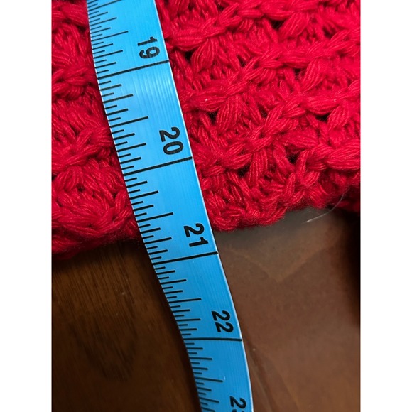 Coldwater Creek Cardigan Sweater Womens XL 16 Red Textured Knit Short Sleeve - Picture 6 of 8